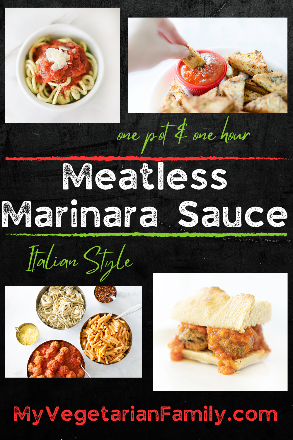 Meatless Marinara Sauce | My Vegetarian Family #meatlessmarinarasauce