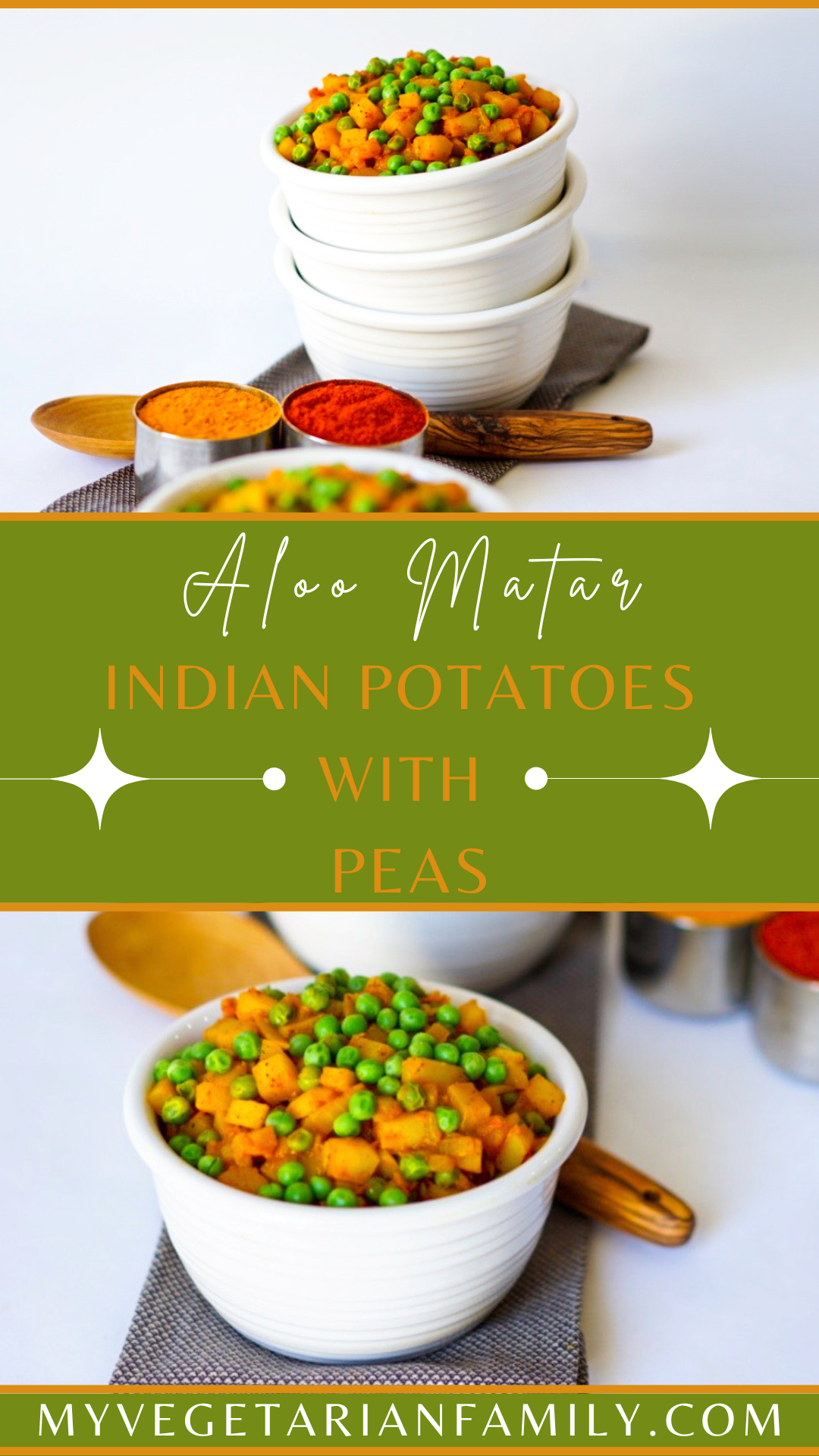 Indian Potatoes with Peas | Aloo Matar | My Vegetarian Family #aloomatar #myvegetarianfamily #indianpotatoeswithpeas
