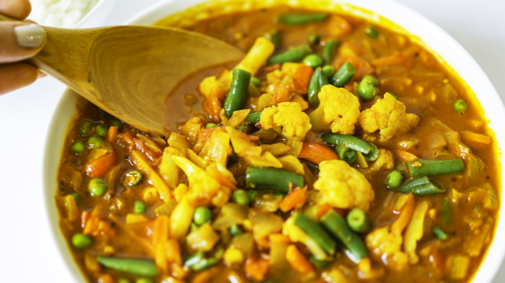 Easy Indian Vegetable Curry  My Vegetarian Family