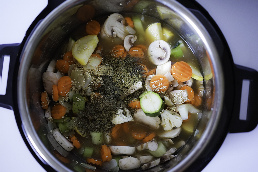 Instant Pot Vegetable Soup Vegan Gluten Free #myvegetarianfamily