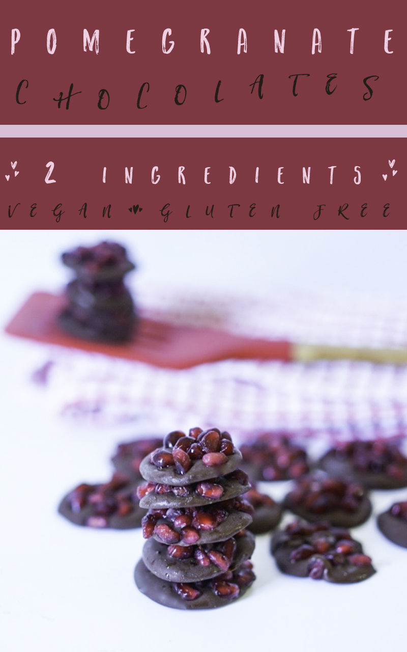 Chocolate Pomegranate Bites #Vegan #glutenfree #myvegetarianfamily #homemade