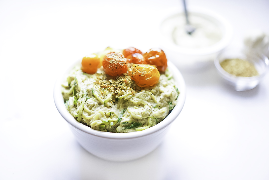 Diary-Free Tofu Ricotta Zucchini Noodles