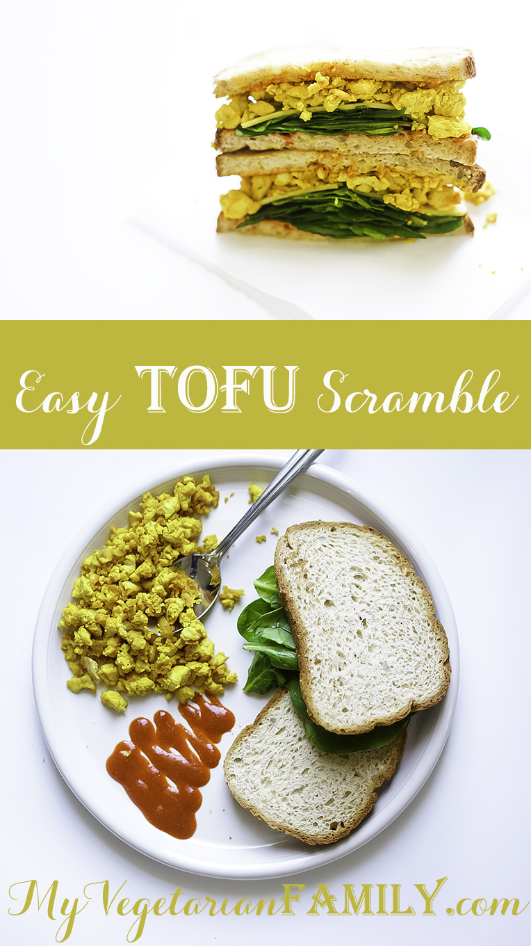 Easy Tofu Scramble | My Vegetarian Family #tofuscramble #veganbreakfast