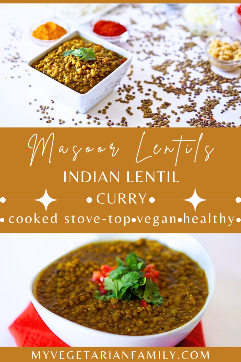 Stove-Top Indian Lentil Curry Recipe | Masoor Lentils | My Vegetarian ...