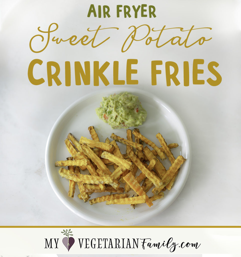 Sweet Potato Crinkle Fries | Easy Air Fryer Recipe | My Vegetarian Family