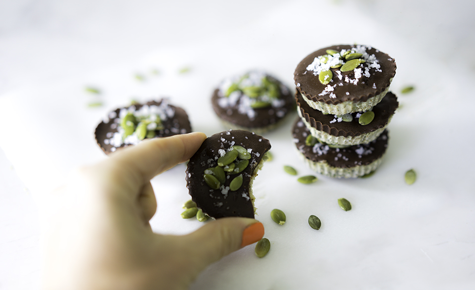 Chocolate Pumpkin Seed Cups