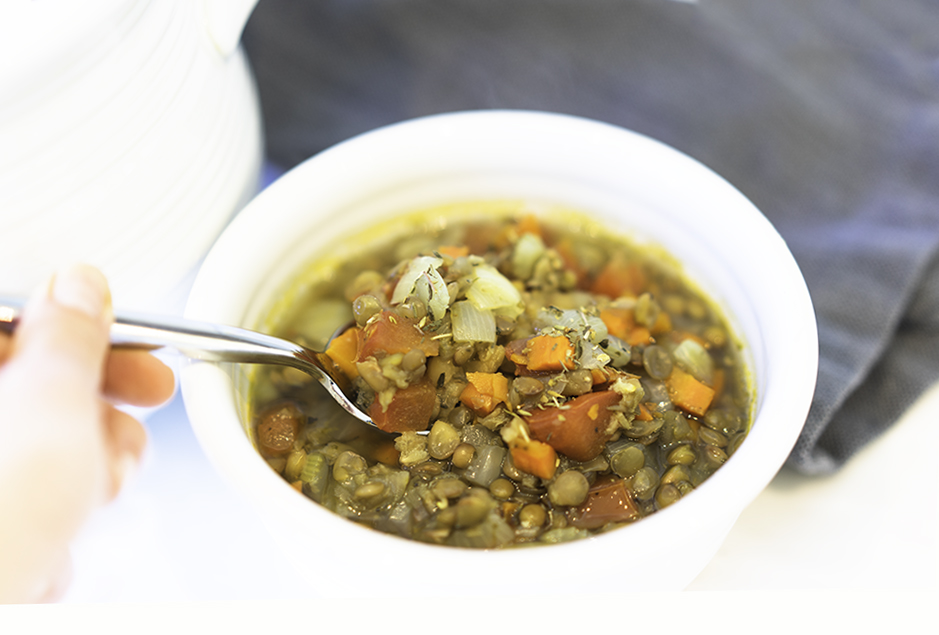 Instant Pot Lentil Soup My Vegetarian Family #vegan #glutenfree #instantpotrecipe