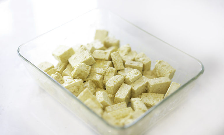 Crispy No Oil Air Fryer Tofu | My Vegetarian Family