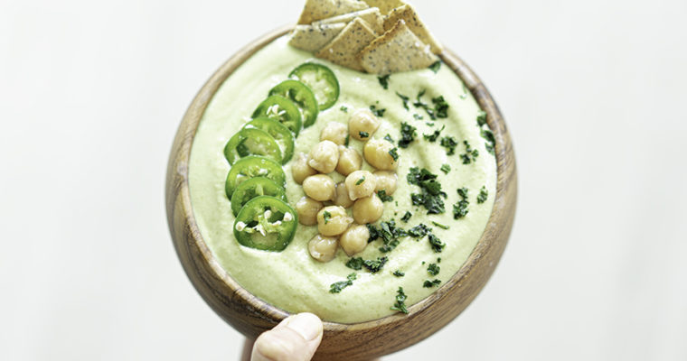 Cilantro Jalapeno Hummus (Oil-Free!)
