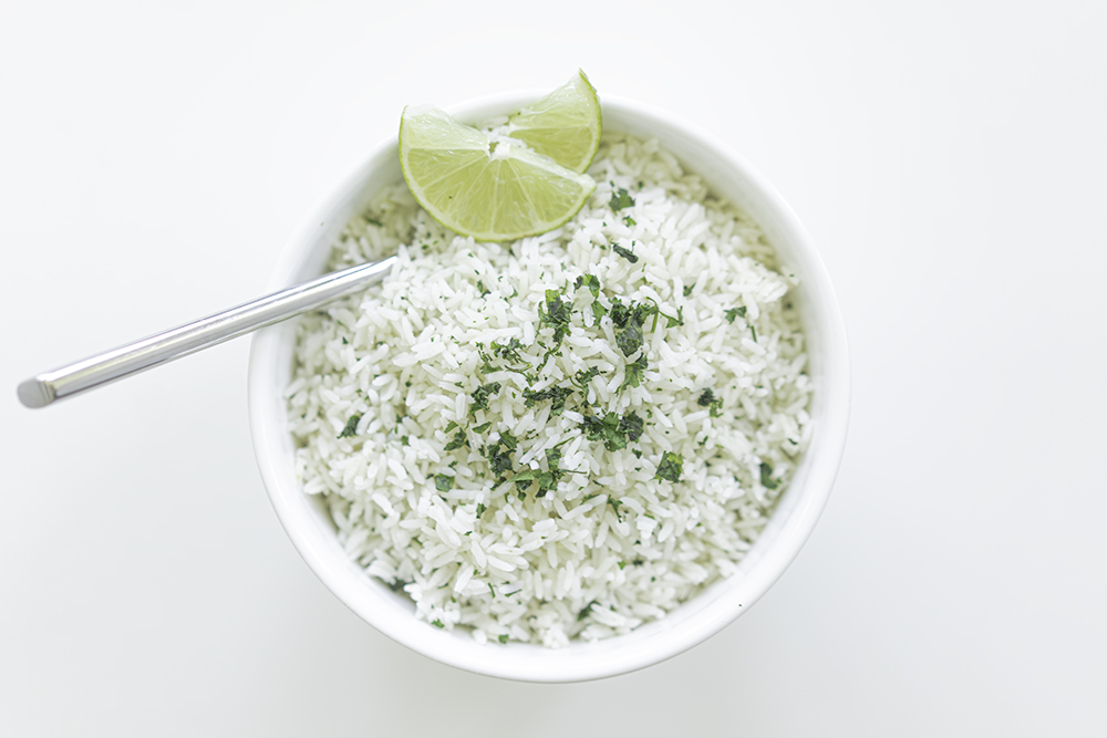 Chipotle Copycat Cilantro Lime Rice | My Vegetarian Family #copycatchipotlerecipes