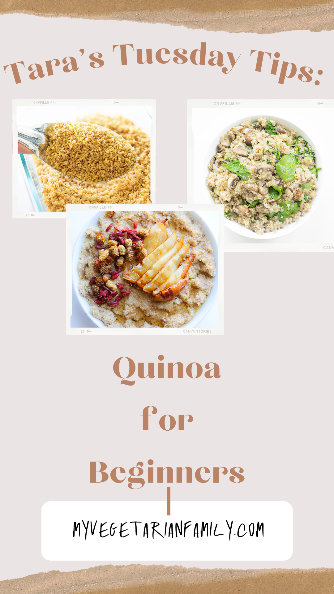 Quinoa for Beginners | Tara's Tuesday Tips | My Vegetarian Family #quinoaforbeginners