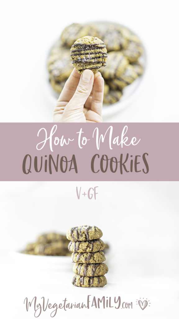 How To Make Quinoa Cookies | My Vegetarian Family #egglessbaking #veganglutenfreecookies #leftoverquinoa