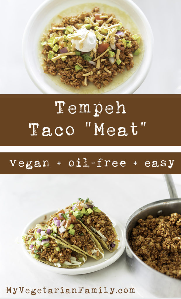 Tempeh Taco Meat Recipe | My Vegetarian Family #vegantacomeat #tempehrecipe #easyvegantacos