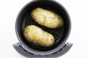 Air Fryer Baked Potato Recipe | My Vegetarian Family #easybakedpotatoes #crispybakedpotatorecipe #airfryerlove