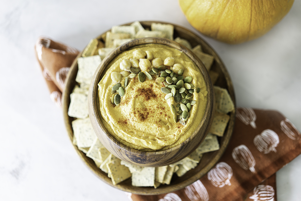 Savory Pumpkin Hummus (Oil-Free!)
