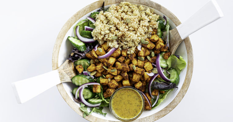 Vegan Thanksgiving Salad With Pumpkin Vinaigrette