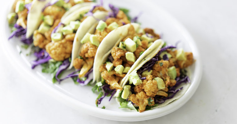 Air Fryer Buffalo Cauliflower Tacos