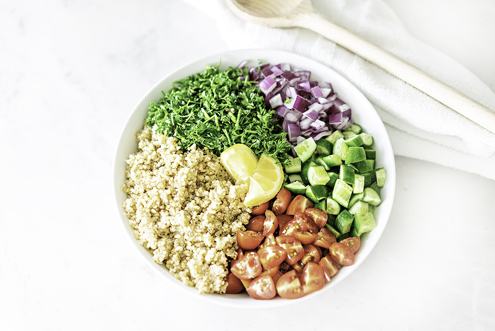 Quinoa Tabbouleh Salad Recipe | My Vegetarian Family #quinoatabbouleh #quinoasalad #oilfreetabbouleh #oilfreesalad #veganglutenfreetabbouleh