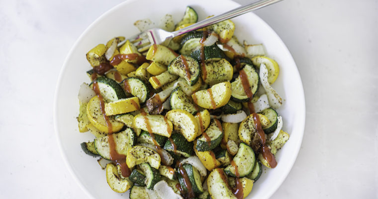 Air Fryer Zucchini and Onions