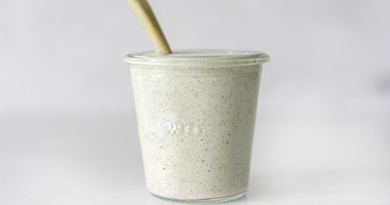 Silken Tofu Creamy Italian Dressing (oil-free + nut-free!)