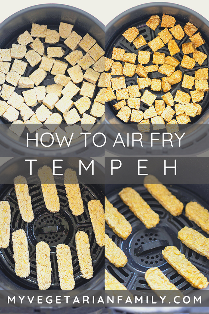 How To Air Fry Tempeh | My Vegetarian Family #airfryertempeh #oilfreetempeh #easyhealthytempeh #crispytempeh