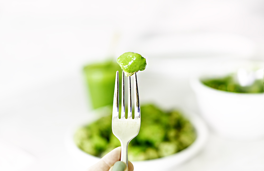 Kale Gnocchi with Spinach Avocado Sauce | My Vegetarian Family #spinachavocadosauce #avocadospinachsauce #kalegnocchiwithavocadosauce