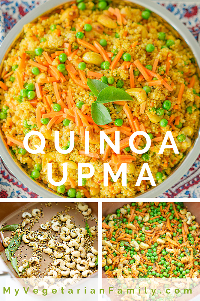 Quinoa Upma Recipe | My Vegetarian Family #quinoaupma #healthyupma #veganindianfood