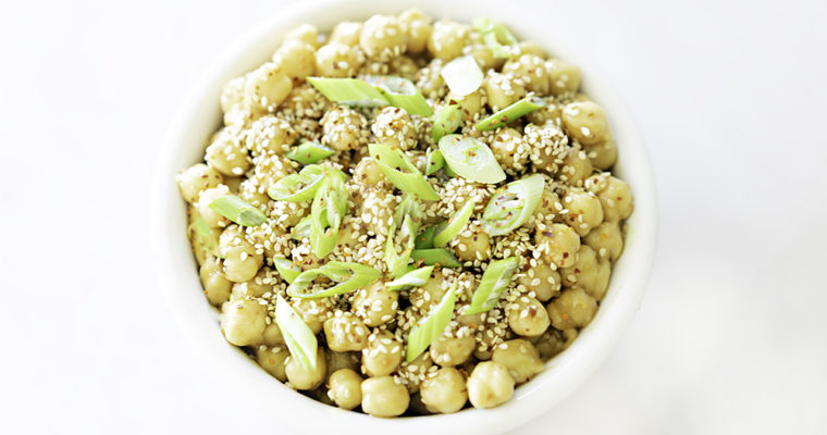 Easy Sticky Sesame Chickpeas