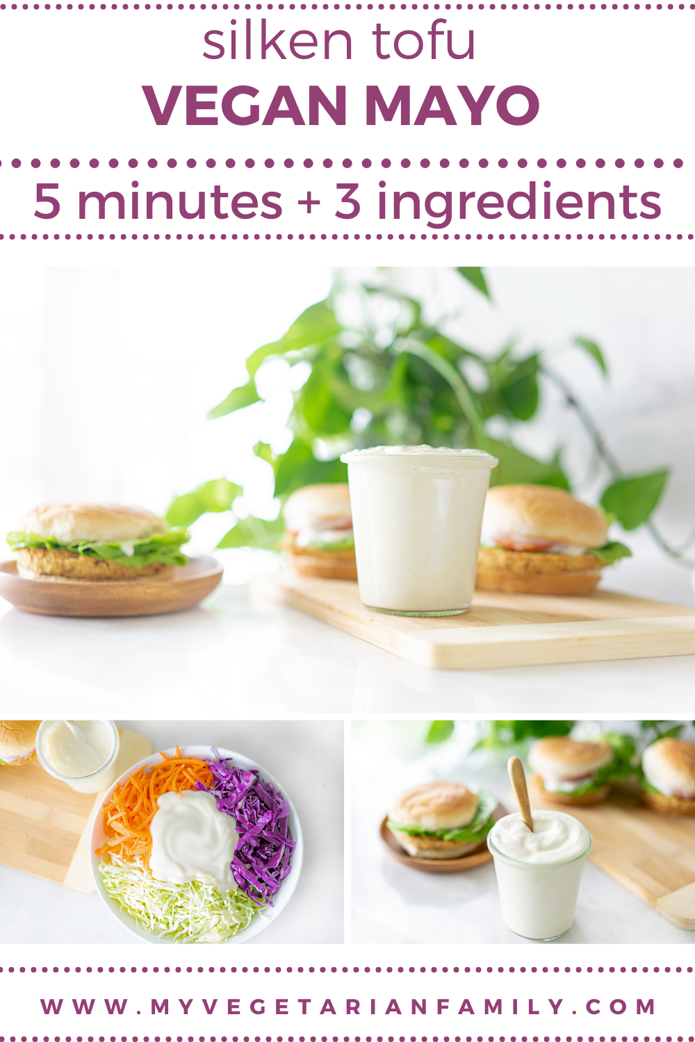 Silken Tofu Vegan Mayo | My Vegetarian Family