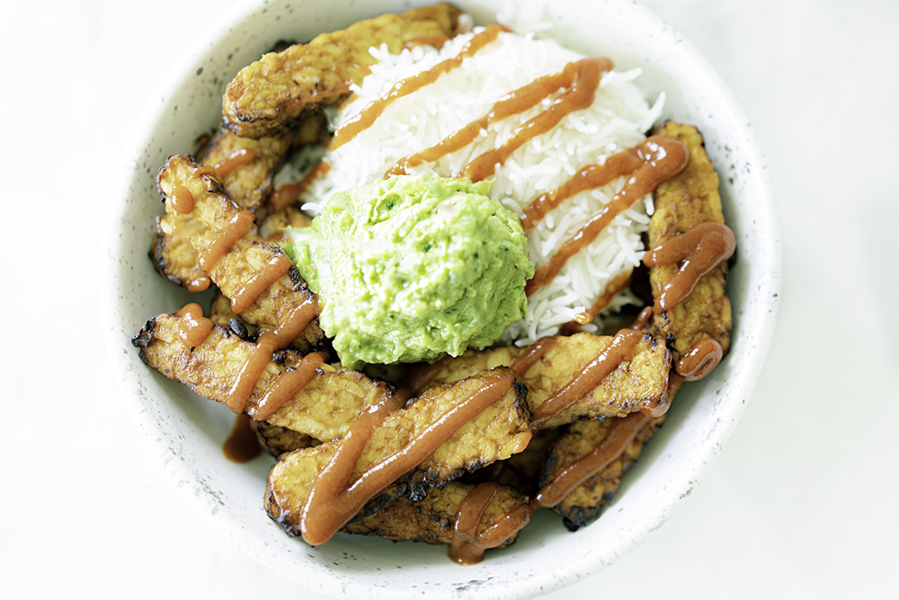 Air Fryer Sriracha Tempeh