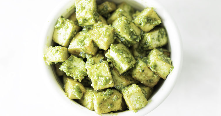 Easy Baked Pesto Tofu