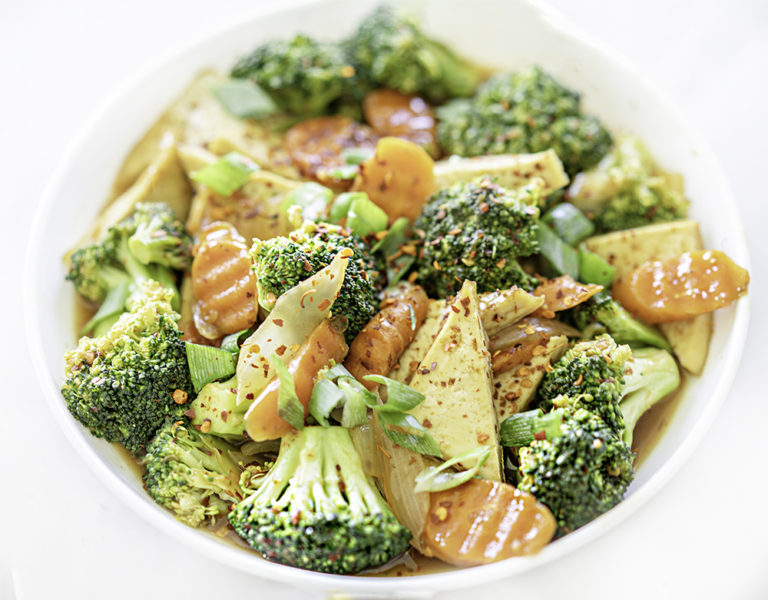 Spicy Garlic Tofu With Vegetables | My Vegetarian Family