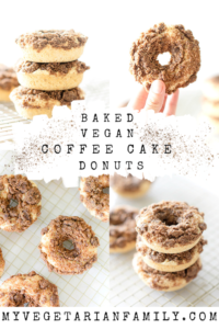 Baked Vegan Coffee Cake Donuts | My Vegetarian Family