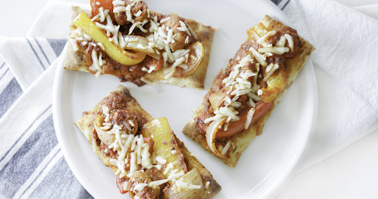 Vegan Sausage and Pepper Pizza (Beyond Meat!)