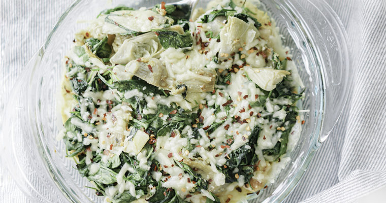 Spinach Artichoke Cauliflower Gnocchi Bake (Dairy-Free!)