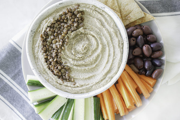 Oil-Free Lentil Hummus Recipe | My Vegetarian Family