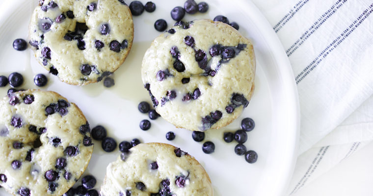 Baked Vegan Blueberry Donuts