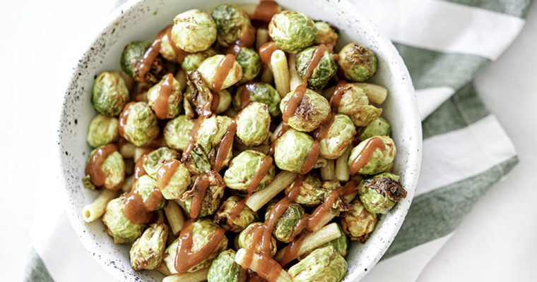 Sweet and Spicy Air Fryer Brussels Sprouts