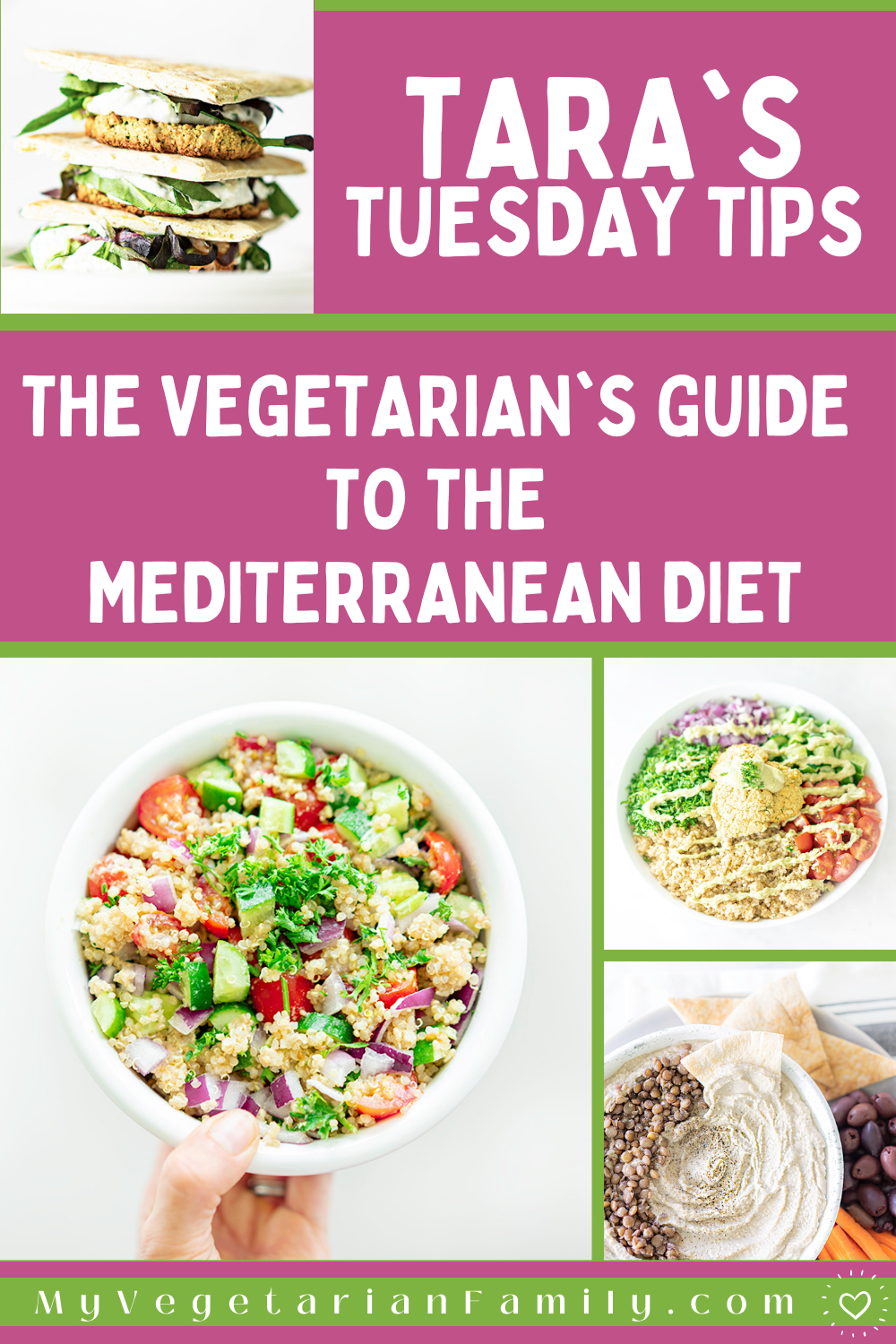 The Vegetarian's Guide To The Mediterranean Diet | Tara's Tuesday Tips My Vegetarian Family #tarastuesdaytips #vegetarianmediterraneandiet #nutritiontips