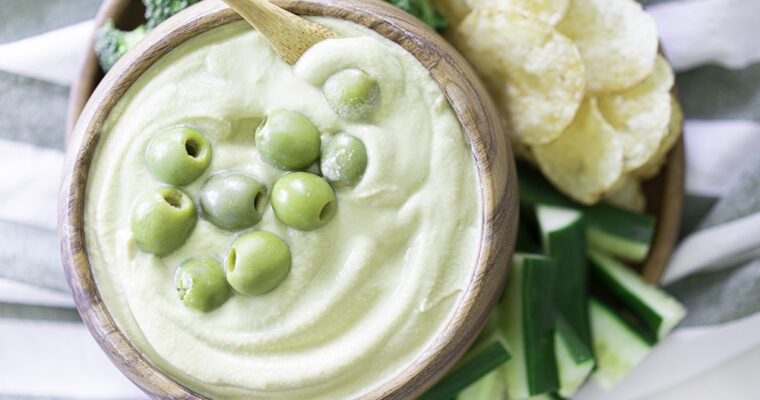 Oil-Free Green Olive Hummus