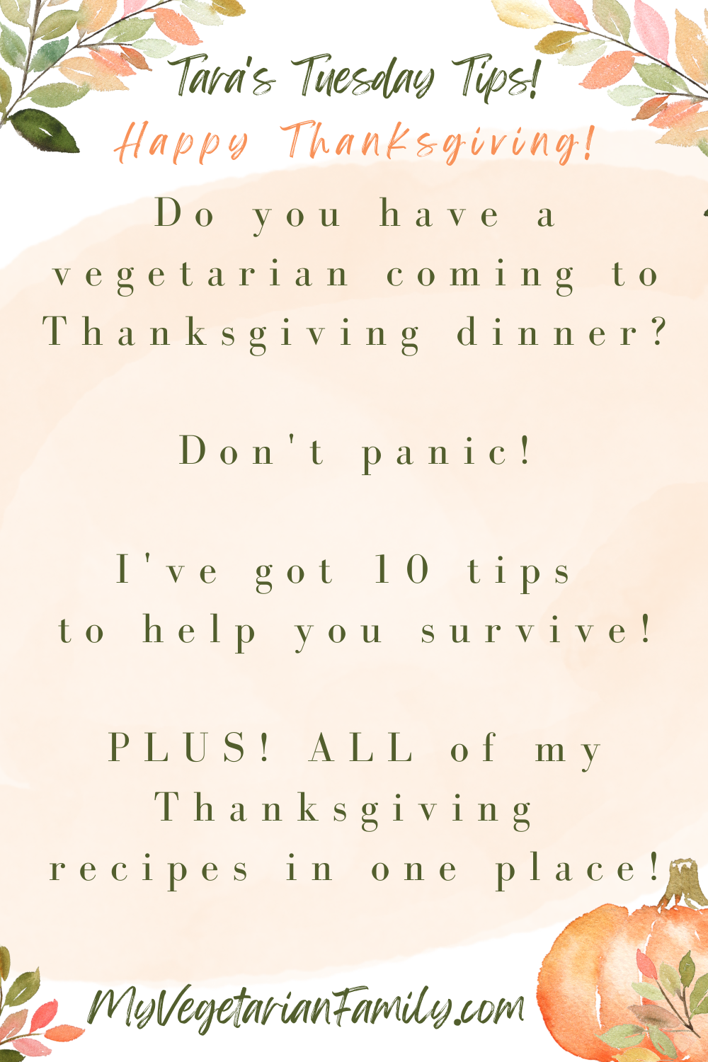 Do You Have a Vegetarian Coming to Thanksgiving Dinner? | My Vegetarian Family #meatlessthanksgiving #vegetarianthanksgiving #veganthanksgiving