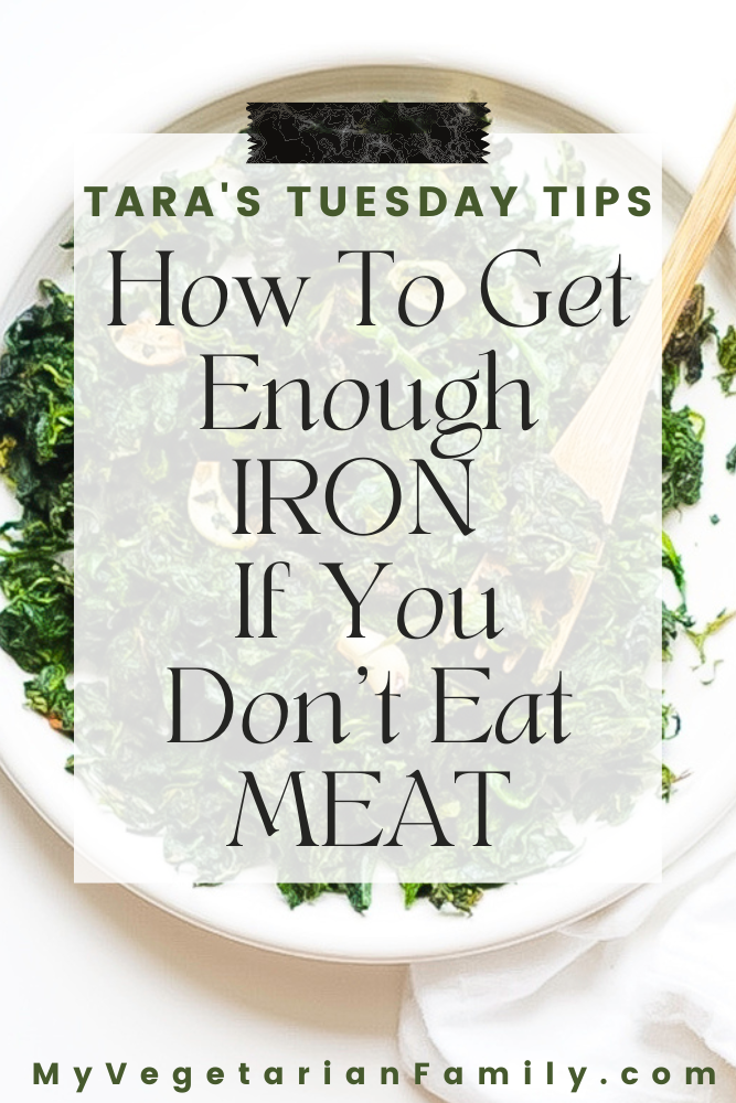 How to Get Enough Iron If You Don't Eat Meat | My Vegetarian Family | Tara's Tuesday Tips #plantbasediron #vegansourcesofiron #vegetarianironsources