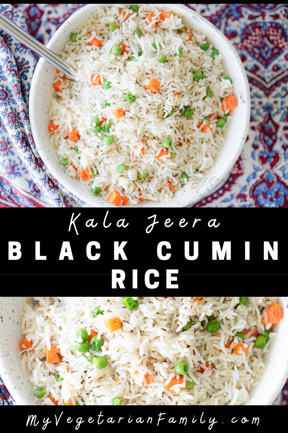 Kala Jeera Black Cumin Rice Recipe | My Vegetarian Family #incrediblyindian #blackcuminrice #kalajeerarice #vegetarianindian