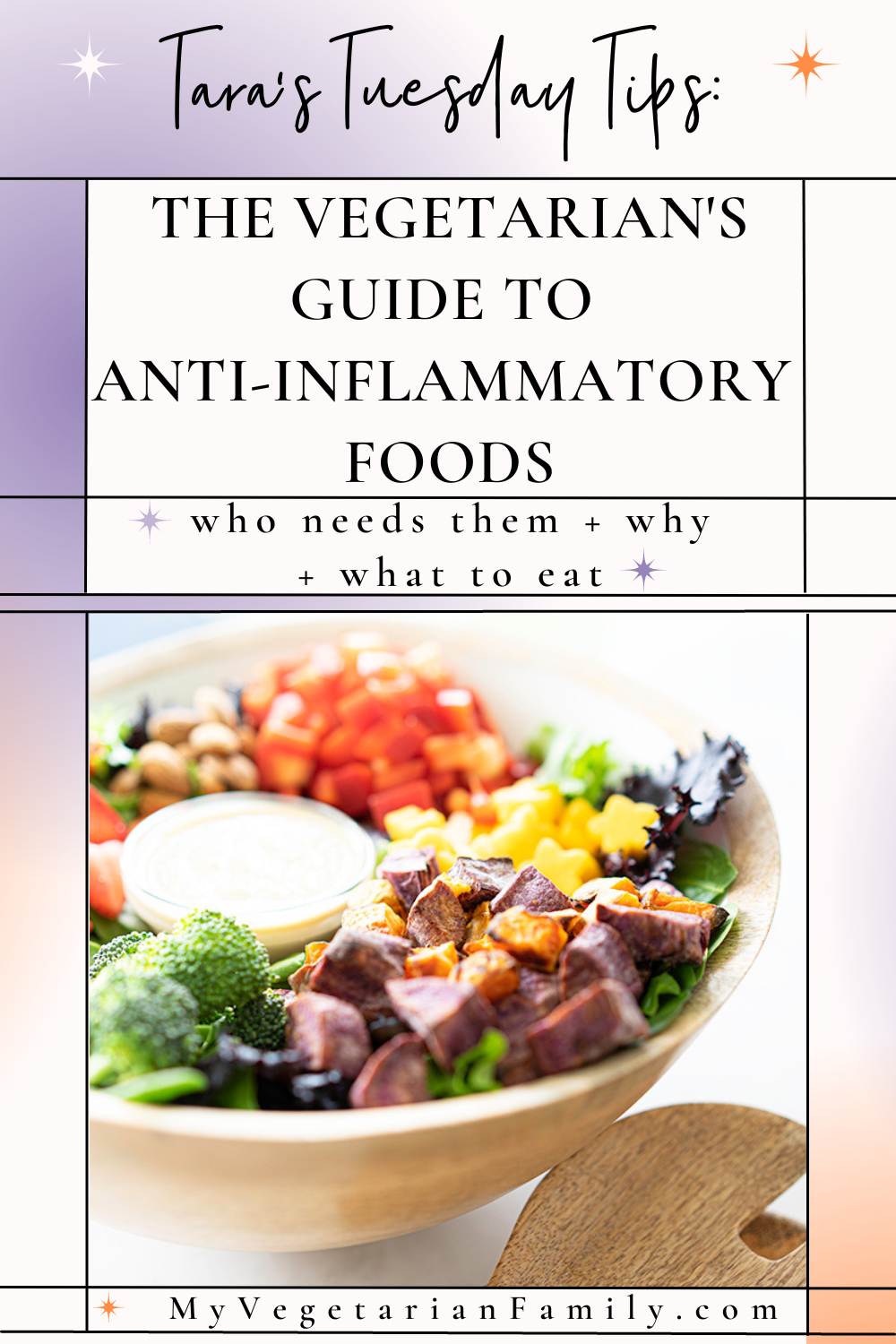 The Vegetarian's Guide to Anti-Inflammatory Foods | My Vegetarian Family #vegetarianantiinflammatory