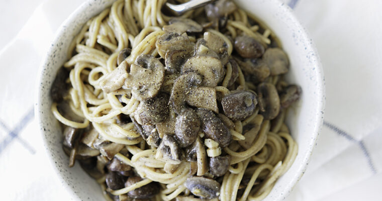 Dairy-Free One Pot Creamy Mushroom Pasta