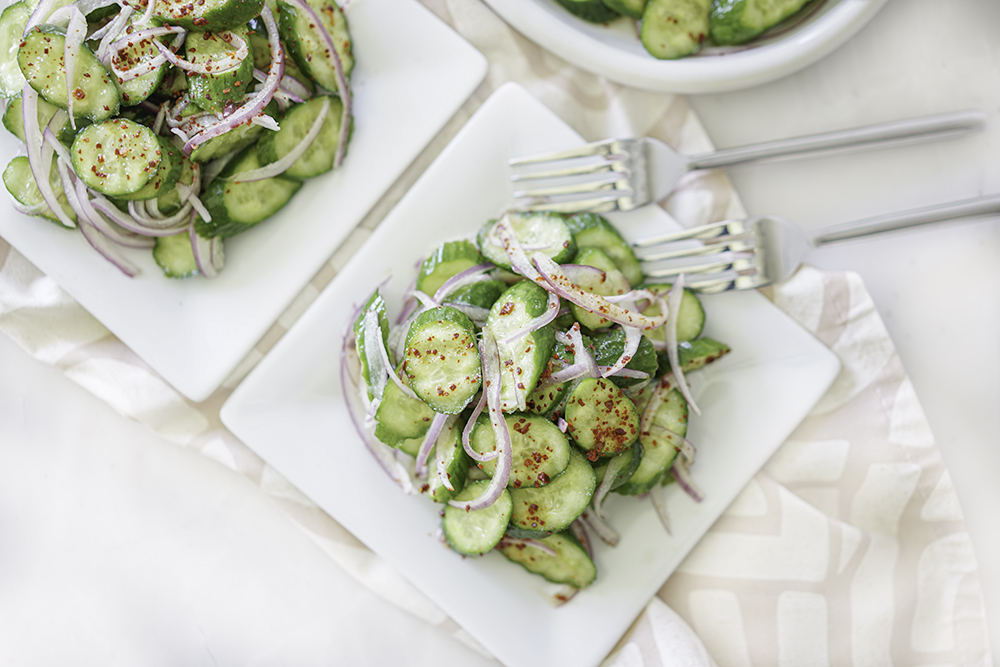 Oil-Free Thai Cucumber Salad Recipe | My Vegetarian Family #thaicucumbersalad