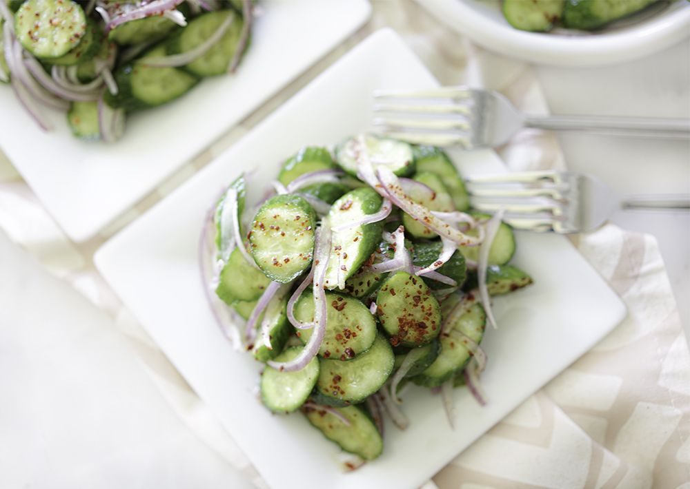 Oil-Free Thai Cucumber Salad Vegan | My Vegetarian Family #veganthaicucumbersalad