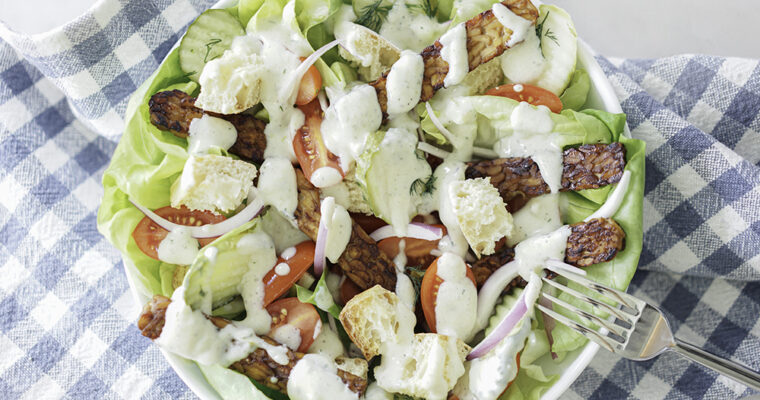 Vegan Tempeh BLT Salad Bowl