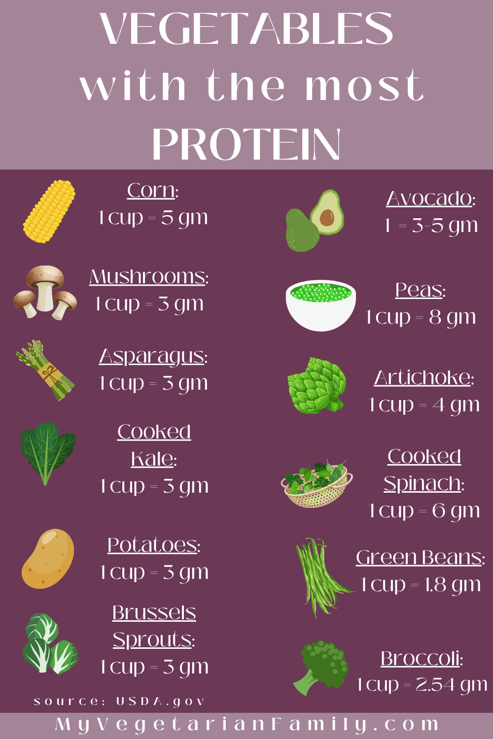 Vegetables With The Most Protein | Tara's Tuesday Tips | My Vegetarian Family #vegetableswithprotein