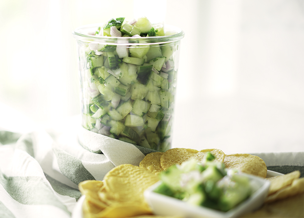 5-Minute Cucumber Salsa | My Vegetarian Family #meatlessmexicanrecipes
